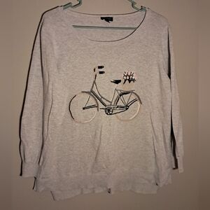 The Limited Gray Top with Bicycle Design